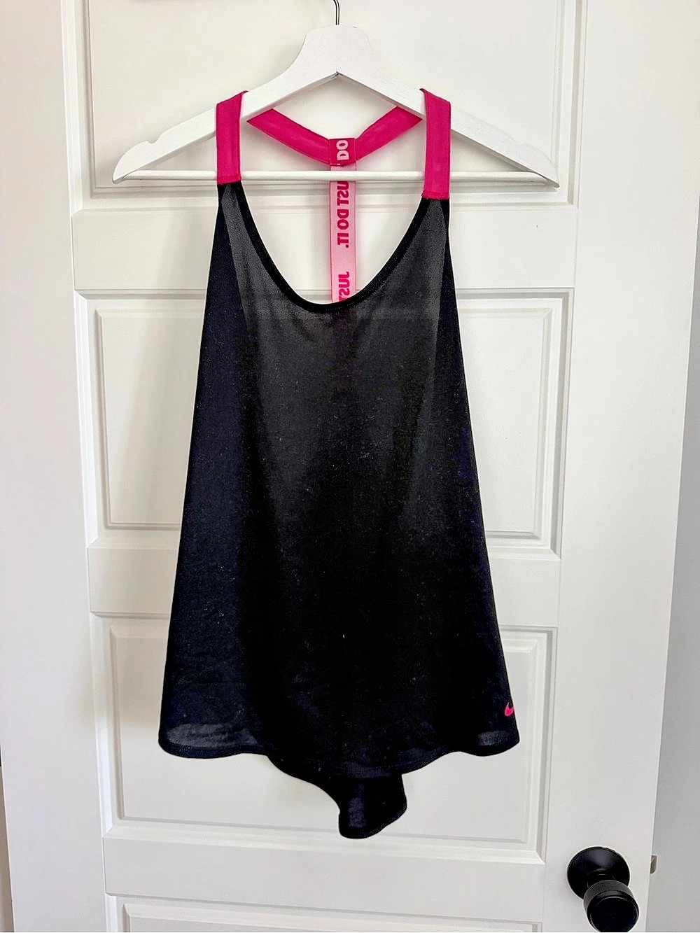 Nike Dri-FIT Black & Pink Elastica Tank